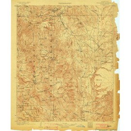 YellowMaps Bradshaw Mountains AZ topo map, 1:125000 Scale, 30 X 30 Minute, Historical, 1903, 19.7 x 16.4 in - Tyvek