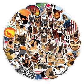 Bric Dodo Pack of 100 German Shepherd Stickers Water Bottles Laptop Phone Guitar Skateboard Computer Dog Vinyl Stickers Waterproof Aesthetic Stickers for Teenagers Children Adults