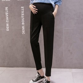Women's Maternity Casual Fleece-Lined Stretchy Winter Pants Sweatpants L 3ea