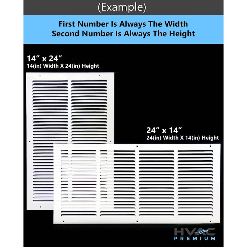 HVAC Premium 4" x 24" Return Air Grille - Sidewall