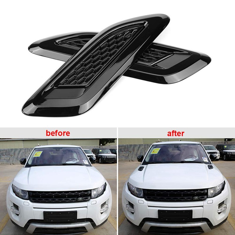 TKSE Air Vent Wing Trim, Universal Carbon Fiber Exterior Hood