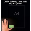 Avery L6033-20 Printable, customisable Removable Green Filing Labels, 24 Labels