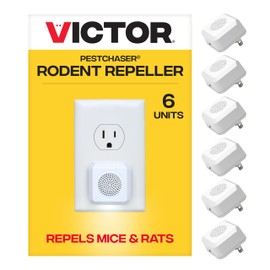 Victor PestChaser Rodent Repellent with Nightlight - Rodent Repellent Indoor Ultrasonic - Rodent Repeller - M756K - Mouse Deterrent Plug in - Mouse Plug in Repellent for House - 6 Units
