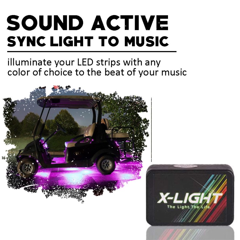 RGBW Golf Cart Lighting Underbody Glow Neon Kit Club Car