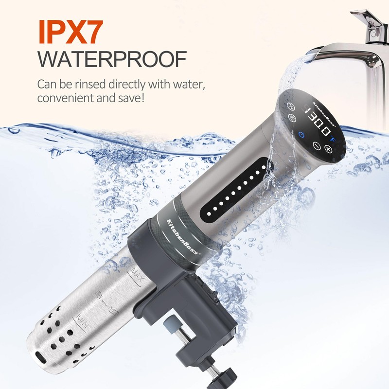 KitchenBoss Sous Vide Cooker Machine | 1100 Watts IPX7 Waterproof