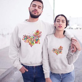 Butterfly Iron on Patches 3Pcs Colorful Animal Heat Transfer Stickers Decals for Women Girls Men Kids T-Shirt Jeans Backpacks Families Clothing Hat DIY Applique (Small and Big Parent Child)