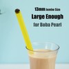 ALINK Pack of 8 Reusable Boba Plastic Straws, Pointed Design,
