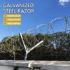 QVQE 410FT Galvanized Steel Razor Wire Ribbon Barbed Concertina, 82