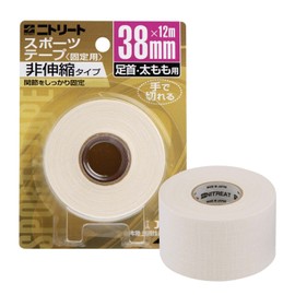 Nitoms CB-38BP Nitreat CB Tape, Sports Tape, Can Be Cut by Hand, Non-Stretch, Securely Fixed Joints, Injuries, Resistant to Peeling, White, Width 1.5 inches (38 mm) x Length 46.2 ft (12 m), Pack of 1