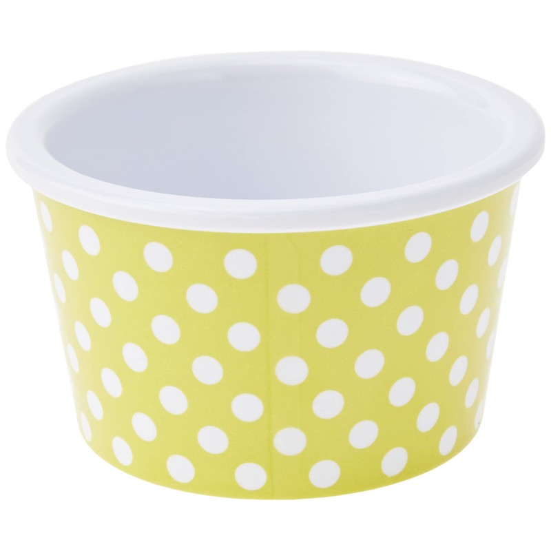 zakdesigns" Dotty Ice Cream Dish, Melamine Green/White, 8 x 8