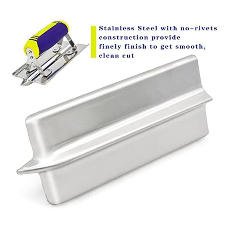 YEHEI Concrete Hand Edge and Grout Cutter Set, Silver and