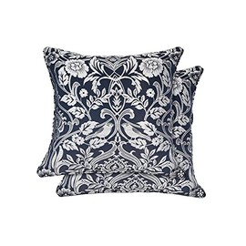 Emma Barclay Eden - Jacquard Cushion Cover in Navy - 17x17 (43x43cm)