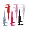 Leadigol 6PCS Eyebrow Measuring Ruler,Plastic Vernier Caliper Sliding Gauge Ruler