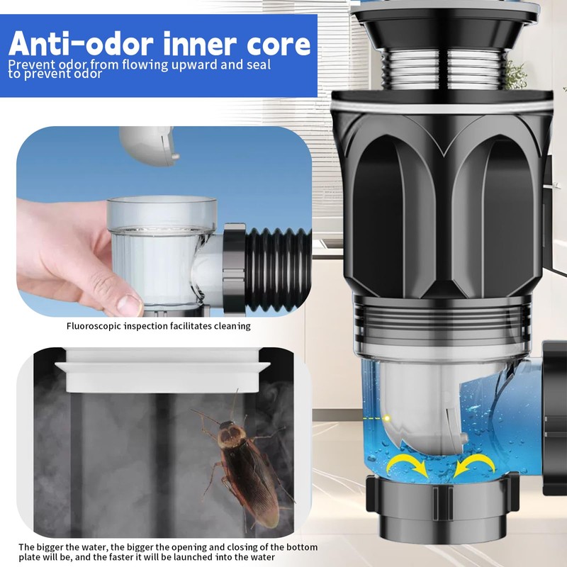 Sink Drain Fitting Kit, Drain Kitchen Sink Kit, Drain Hose