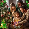 Suncalla 6 Pcs Christmas Advent Wreath with 5 Advent Candles