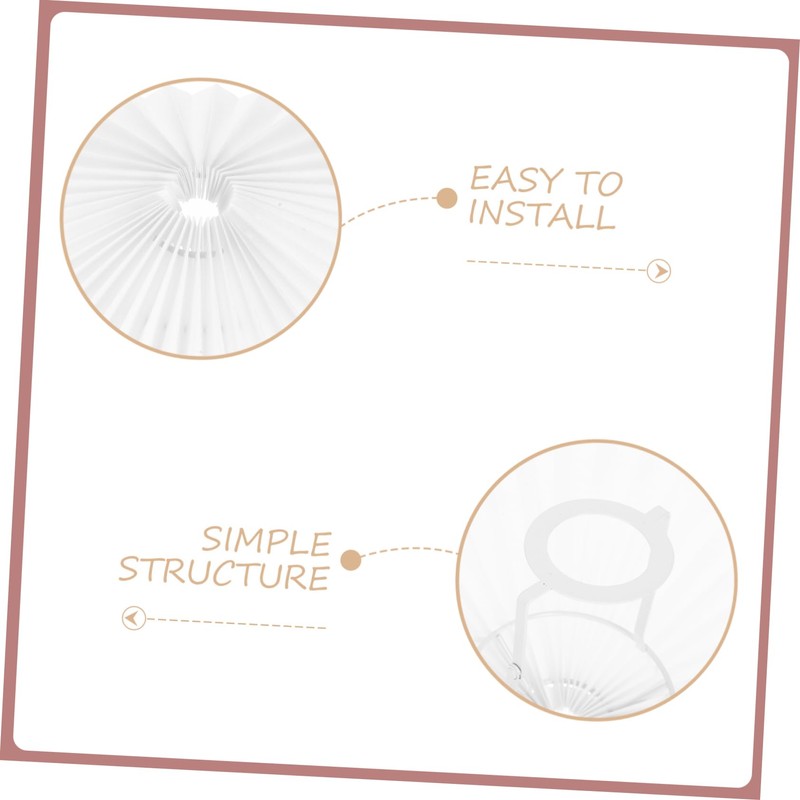 NUOBESTY Bedroom Lampshade White Table Lampshade Umbrella Shape Easy to