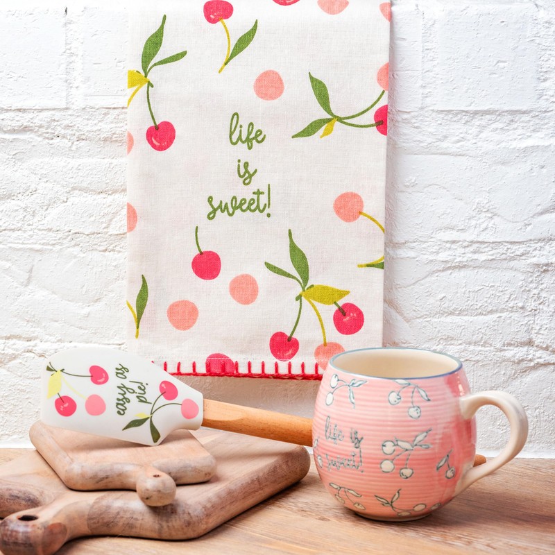Karma Flowers Tea Towel - 100% Cotton Hand Towels for