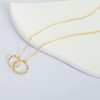 IPINK-Anniversary Necklace for Wife Husband – Two Interlocking Circles Pendant