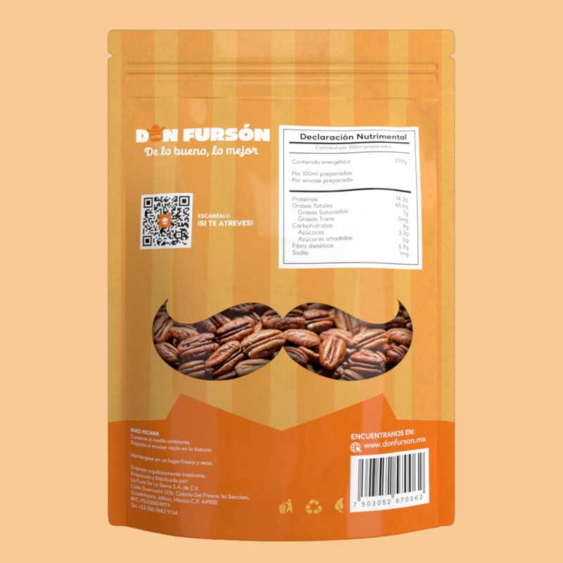 DON FURSÓN | Nuez Pecana Mitad, 750g, 100% Natural, Fuente