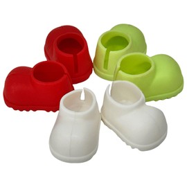 3 Pairs Shoes Accessories for Doll(Shoes Only),Multiple Colors Mini Shoes for 17cm/6.7-Inch Doll,3 Colors Match Different Outfits and Clothes (red, Green, White)