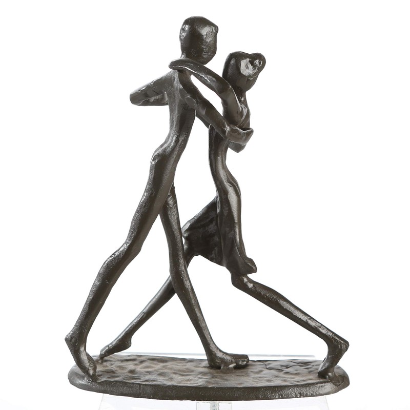 Casablanca sculpture Figurine Dancing, Dancing Couple, Burnished Iron – Height