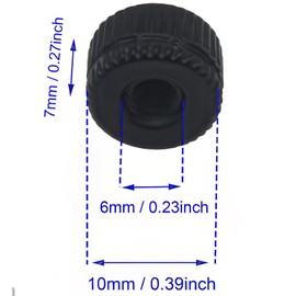 FDXGYH 8 PCS Light Screw Cap M4 x 9 x 11 Lamp Knob Nuts Black Female Thread Knurled Decorative Insert Bolt Cover for Most Pendant Lights and Wall Lights