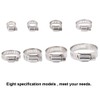 Glarks 100Pcs Adjustable 8-44mm Range 304 Stainless Steel Worm Gear