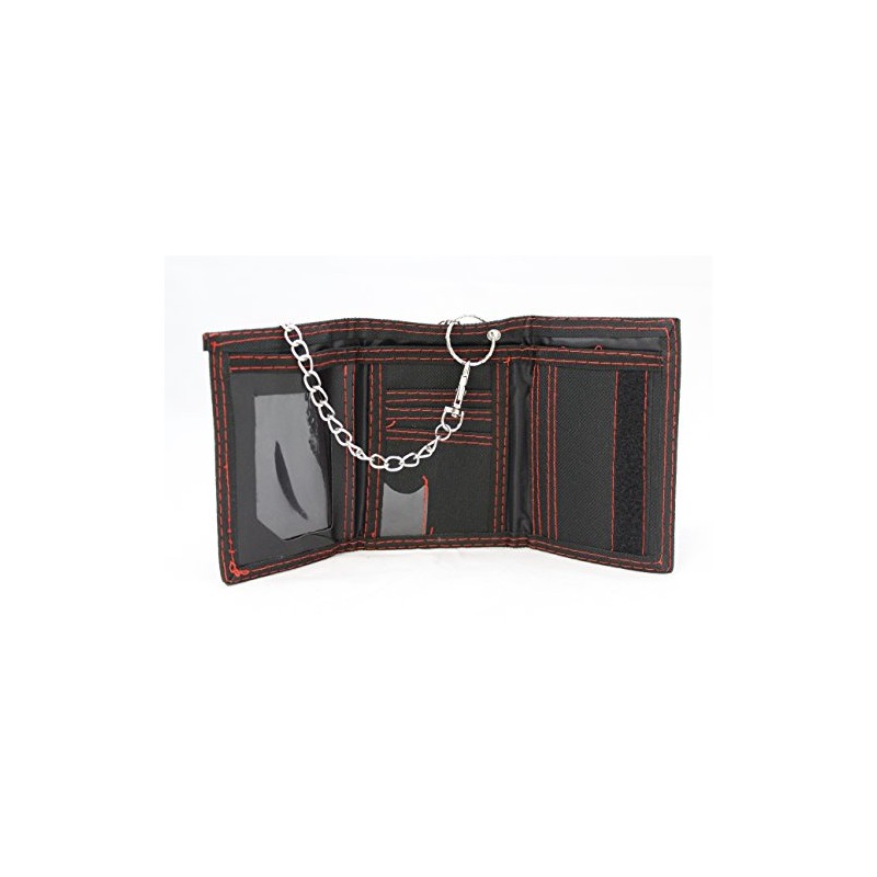 Misfits Green Skull Wallet Tri-Fold with Chain