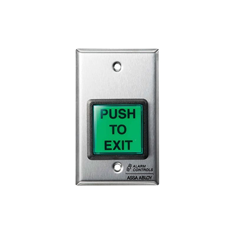 Alarm Controls TS-2 Momentary Action Push-to-Exit Push Button, Green by