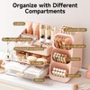 UFORU Makeup Organizer for Vanity with Brush Holder, Large Plastic