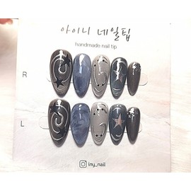 [In-Store Special Discount] No Parts Y2K Special Magnetic Handmade Nail Tips - Ballerina / [입점초특가할인]노파츠 y2k 별별별 자석수제네일팁 - 발레리나
