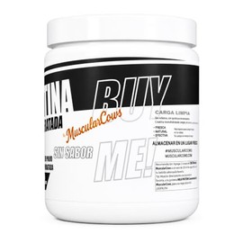 MUSCREATINE Creatina Monohidratada de alta pureza 350g | Sin sabor | Cero azúcar | 88 porciones | Suplemento alimenticio vegetariano | Creatina natura