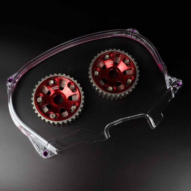 Clear Cam Gear Timing Belt Cover For Mitsubishi DSM Evolution