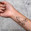 Azeeda 4 x 'Frosch sitzend' Temporäre Tattoos - Wasserfest, Hautfreundlich