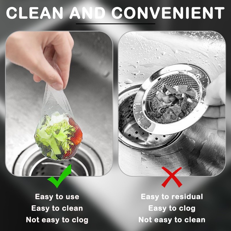 2 Pcs Sink Strainer, Kitchen Sink Strainer, Stainless Steel Sink
