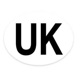 stika.co Road Legal UK United Kingdom Symbol Reflective Car Vinyl Sticker Decal – 170x130mm Oval for European Roads