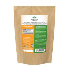 ORGANIC INDIA ORGANIC INDIA Ashwagandha Powder Organic - Ashwagandha Root Powder Bulk, Herbal Supplement - Vegan, Gluten-Free, Kosher, Non-GMO, Supports Stress Relief, Energy, and Sleep - 1lb Bag