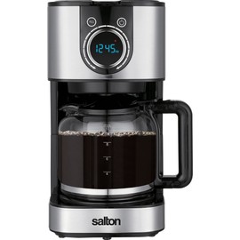Salton FC2074 Coffee Maker, 13"x6.6"x8.7", Stainless Steel, Black