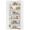 FACBOTALL Corner Bookshelf with Storage, 73.5" Tall Bookcase Shelf, White