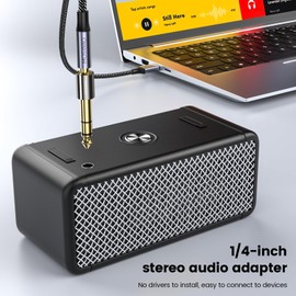 MOSWAG 6.35mm 1/4 Male to 3.5mm 1/8 Female Stereo Headphone Adapter Audio Jack Plug Gold Plated Compatible with Speaker Headphone Guitar Digital Piano Amp, 1 Pack