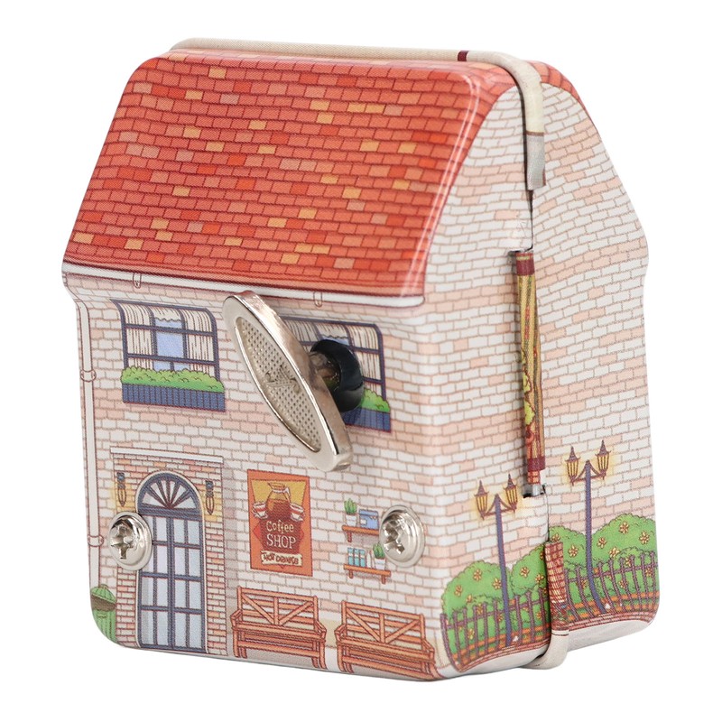 Metal Music Box Cute Exquisite Small House Design Mini Portable
