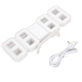 Multi Function Large 3D LED Digital Wall Clock Alarm Snooze Function 12h/24h Display White