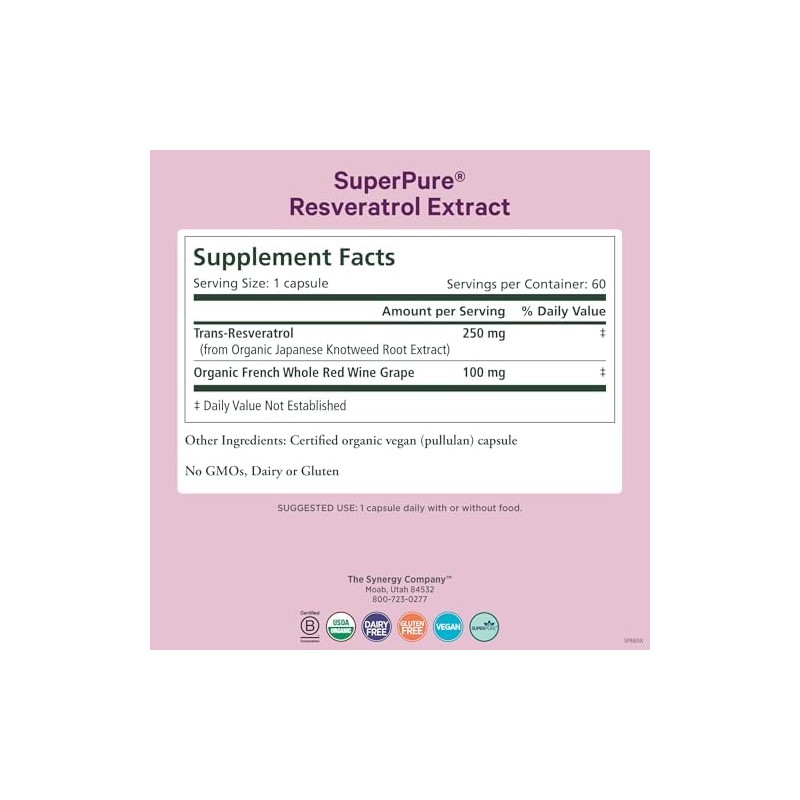 Pure Synergy Extracto de Resveratrol Superpuro