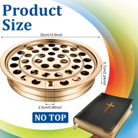 Suzile Holy Communion Trays House up 40 Cups for Churches Serving Communion Set Stainless Steel Communions Plates Church Holy Ware Sets Supplies (Gold)