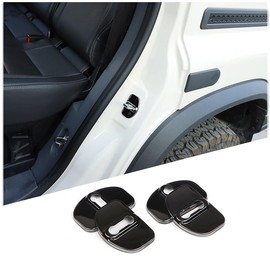 PIUGILH Pack of 4 Car Door Lock Covers Suitable for INEOS Grenadier 2020-2024, Stainless Steel Door Lock Protective Cover for Car Decoration, Car Interior Car Accessories (Black)