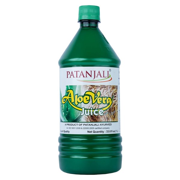 Patanjali Aloevera Fibre Juice, 1L / 33.81 fl oz
