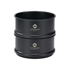 camping moon 2pcs φ4.7-Inch Mini Steamer for Sierra Cup 304 Stainless Steel Black BKS362-2P