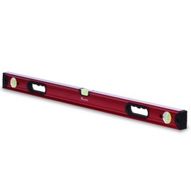 Kaleas Professional Spirit Level with Triple Precision Levels 0.4 mm/m, Handle, Anodised Aluminium Profile, Robust End Caps, All-Round Readable (34193) (100 cm)