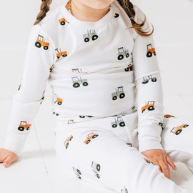 Pickle & Pumpkin Kids 2-piece Pajama Set - Soft Organic Cotton, Snug Sleepwear for Kids, Cozy Toddler PJs