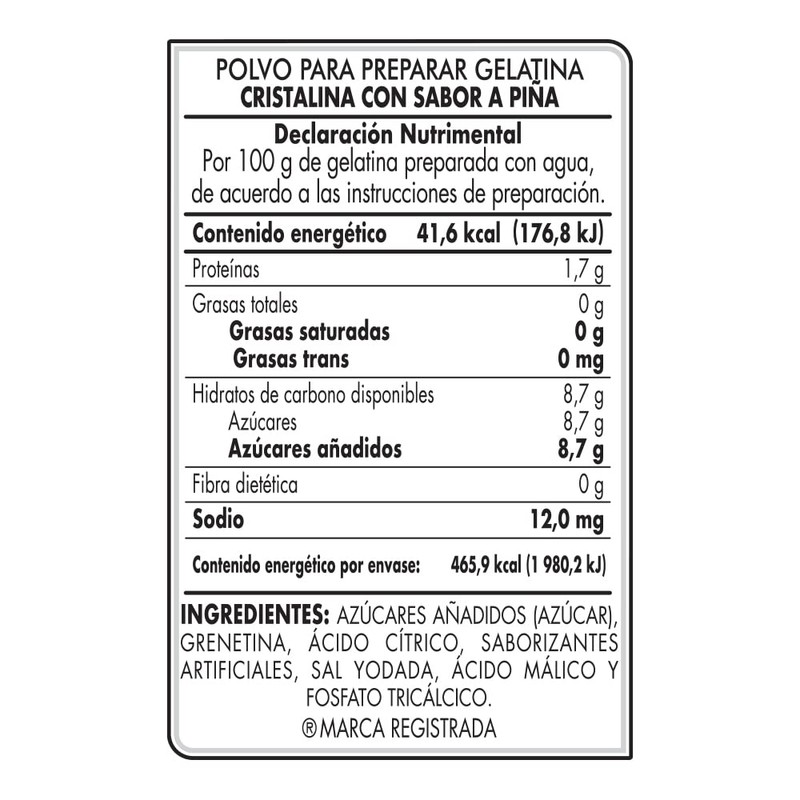 D'Gari Gelatin Dessert -Cristalina 5 pack (CRISTALINA)